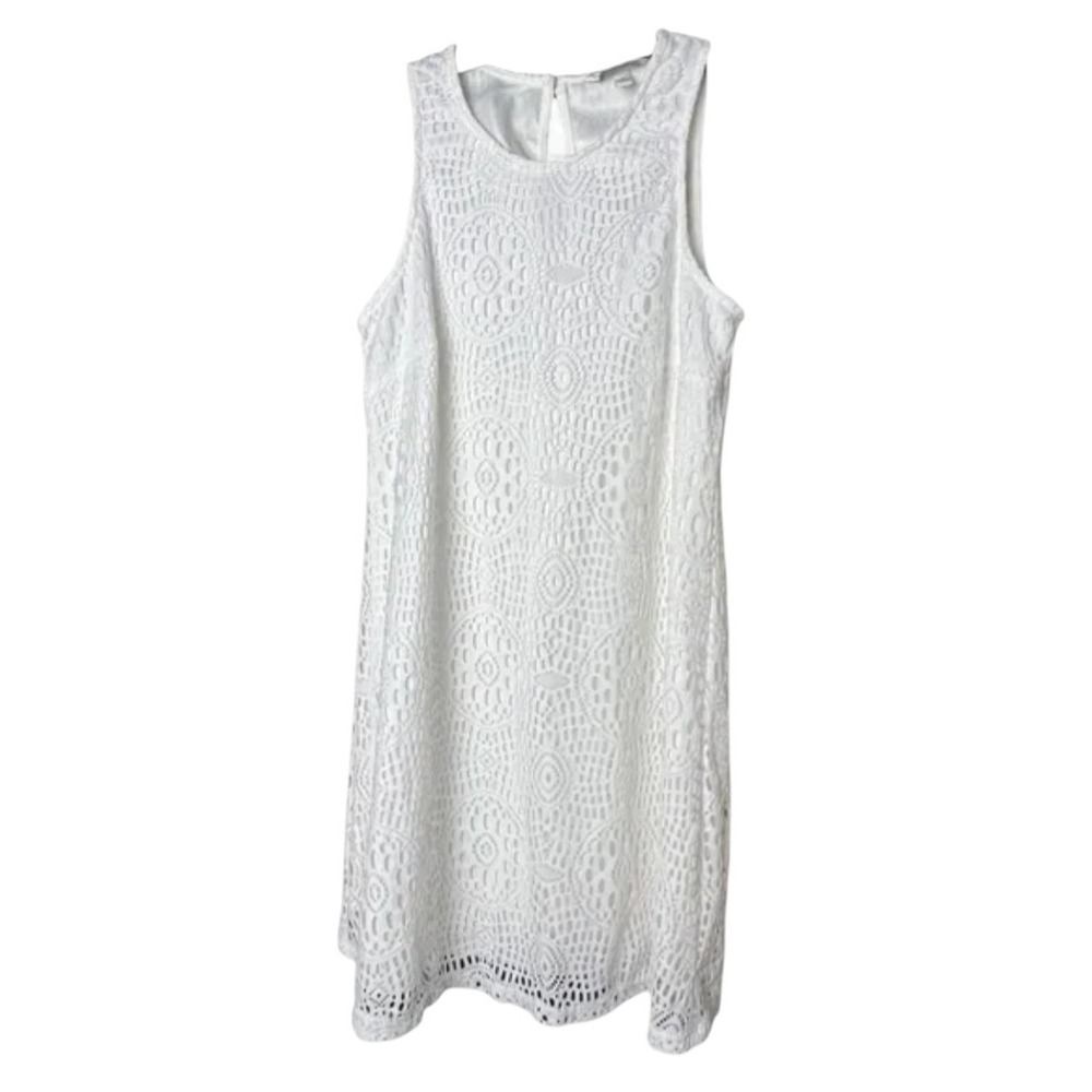 5/$25 Speechless‎ Ivory White Crochet Lace Sleeveless Dress Women S Summer Party